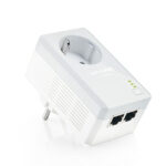 1 adaptateur CPL AV500 2 ports Ethernet avec prise gigogne